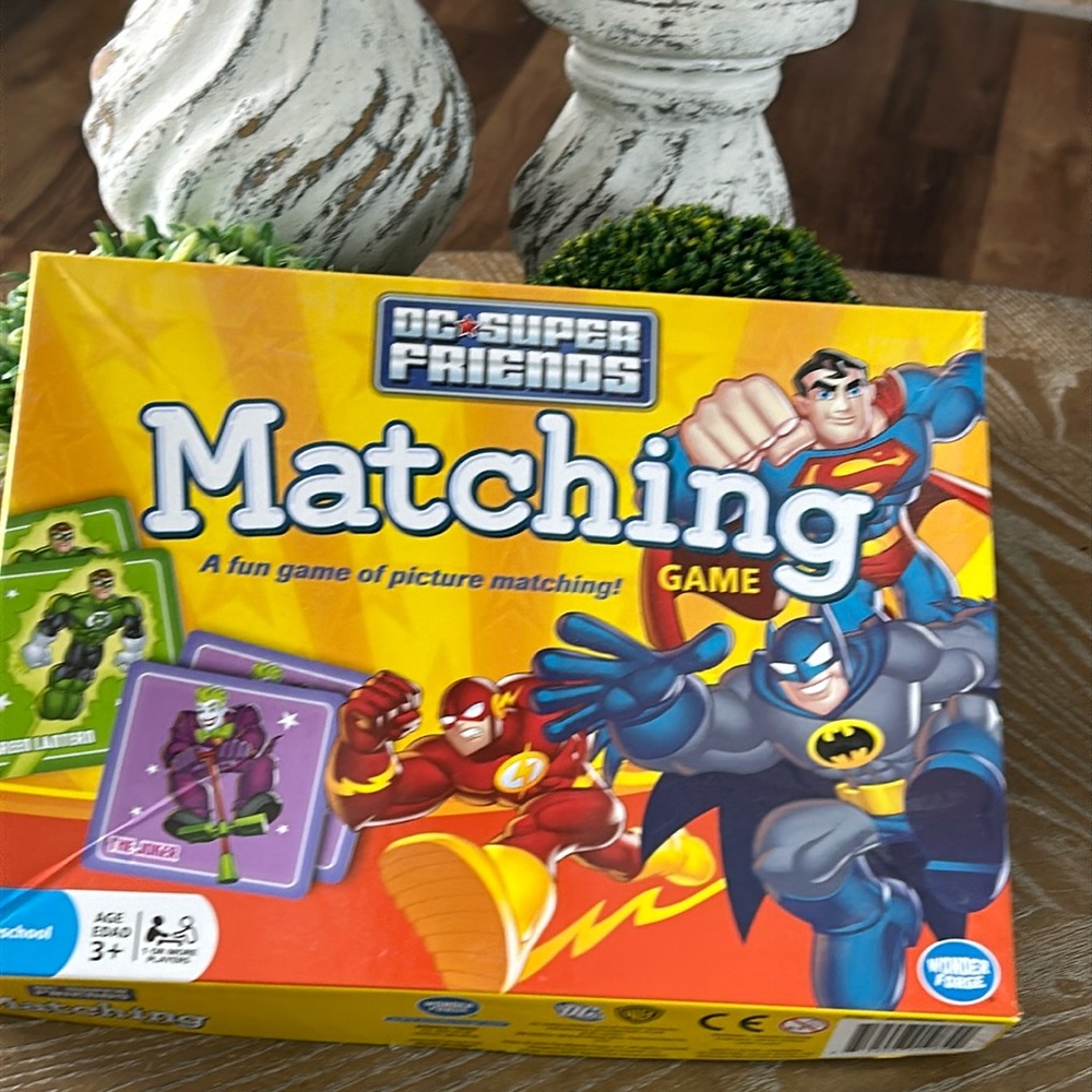 DC Comics Super Friends Preschool Memory Matching Board Card Game Joker Batman